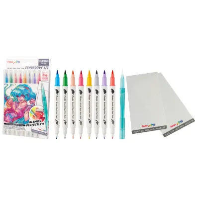 Pentel Pisaki p�dzelkowe Brush SESW30-ST8MGPL 8 kolor�w