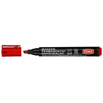 Toma Marker permanentny nape�nialny - czerwony (TO-22122)