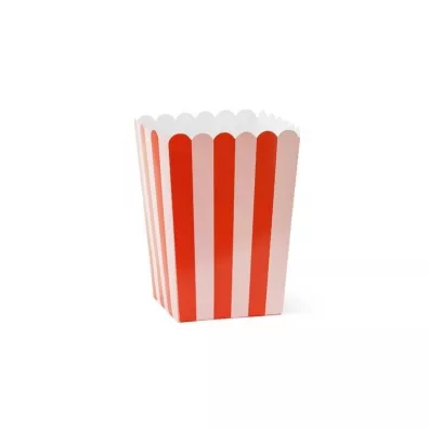 PartyDeco Pude�ka na popcorn 11x11x15.5cm 6 szt.