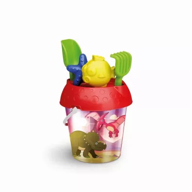 Wiaderko holograficzne Dino z foremkami Tupiko