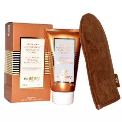 Sisley Self Tanning Hydrating Body Skin Care pielgnacja samoopalajca do ciaa z aksamitn rkawic do aplikacji 150 ml
