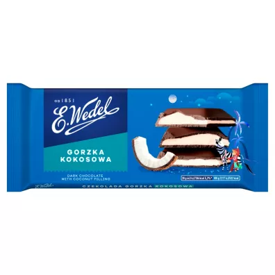 E.Wedel Czekolada gorzka kokosowa 100 g