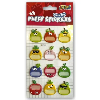 Naklejki Puffy Name Tag Fruits PENMATE