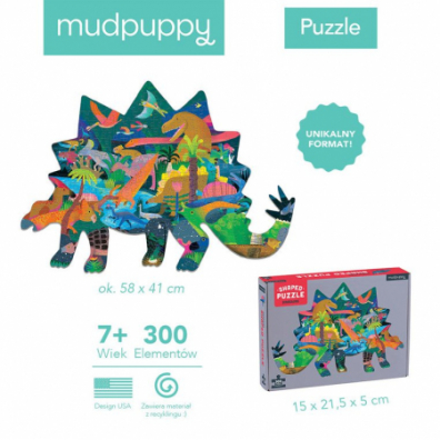 Puzzle ksztaty Dinozaury 7+ Mudpuppy
