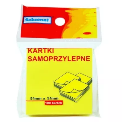 Schemat Karteczki samoprzylepne 51x51mm 100 szt.