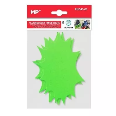 Mp Main Paper Etykiety cenowe fluorescencyjne zielone 135x90mm