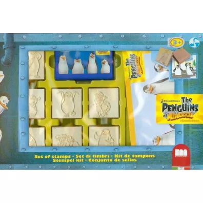 Piecz�tki w walizce 7 szt. Pingwiny * Multiprint