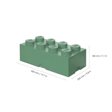 Pojemnik klocek LEGO Brick 8 Oliwkowy