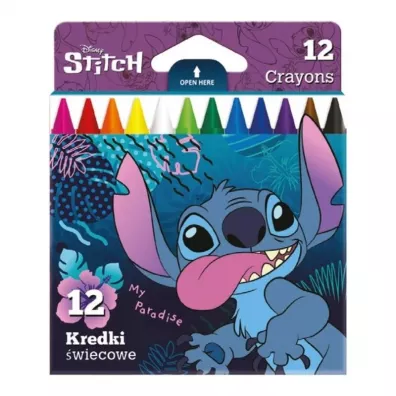 CoolPack Kredki �wiecowe Disney Core Stitch 12 szt.