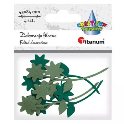 Titanum Filcowe kwiatki z ga��zk� mix 4 szt.