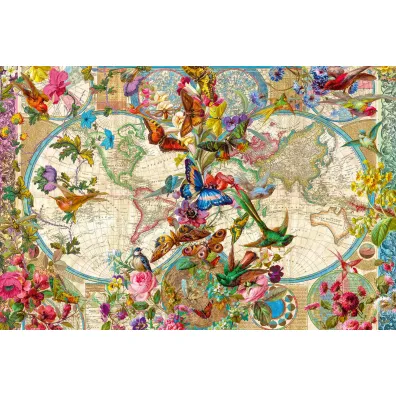 Puzzle 3000 el. Flora i Fauna. Mapa �wiata 171170 Ravensburger