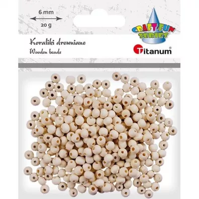 Titanum Koraliki drewniane okr�g�e 20g