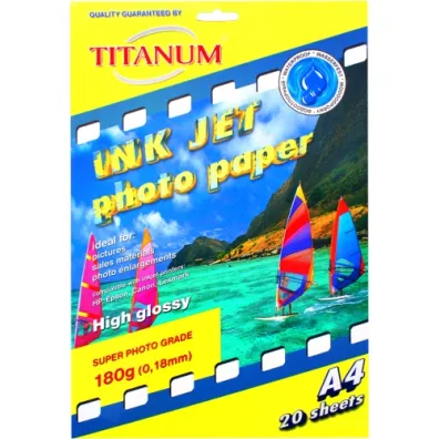 Titanum Papier foto A4 b�yszcz�cy wodoodporny 20 kartek
