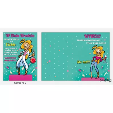 Stamp Karnet Comic B6 + koperta wz�r nr 07 Urodziny