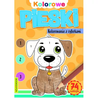 Pieski. Kolorowanie z cyferkami