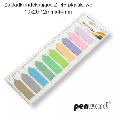 Penword Zak�adki indeksuj�ce plastikowe 12x44mm 200 szt.