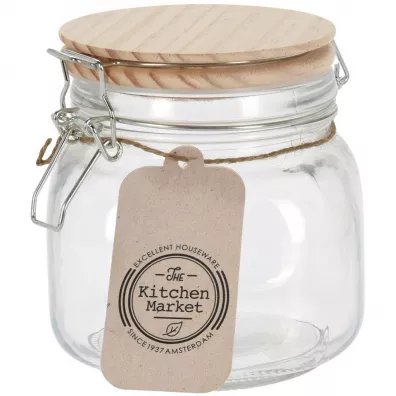 Excellent Houseware Soik szklany z klipsem 850 ml