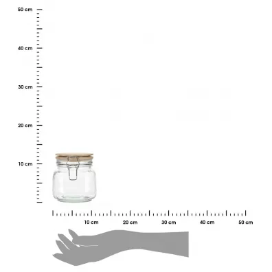 Excellent Houseware Soik szklany z klipsem 850 ml