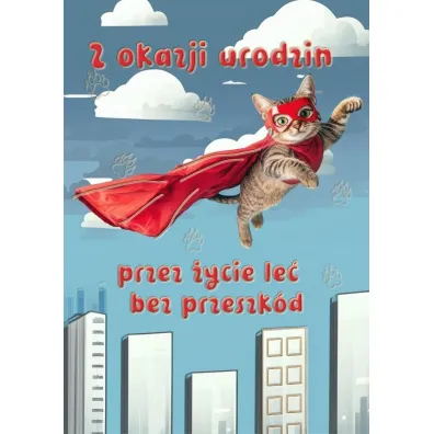 Trend Kartka okoliczno�ciowa W dniu urodzin kot