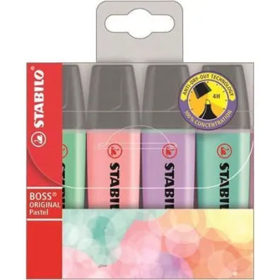 Stabilo Zakre�lacz Boss Pastel Etui 4 szt.