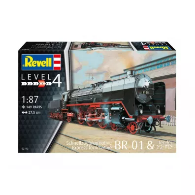 Schnellzuglok BR01 mit Tender 2'2' T32 1:87 Revell