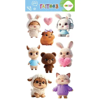 Tatua�e zmywalne SWEET KAWAII 100x200mm Happy Color