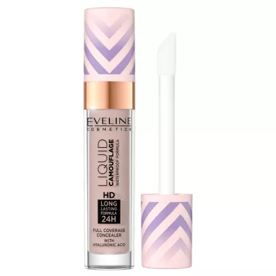 Eveline Cosmetics Liquid Camouflage HD wodoodporny korektor z kwasem hialuronowym 04 Light Almond 7.5 ml