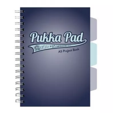 Pukka Pad Project Book Navy A5 kratka 100 kartek 3 szt.