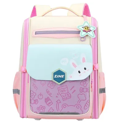 LeanToys Plecak szkolny Kr�lik pastel 21L