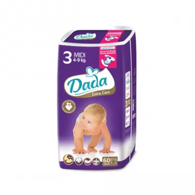 Dada Extra Care Pieluszki Midi 3 (4-9 kg) 60 szt.