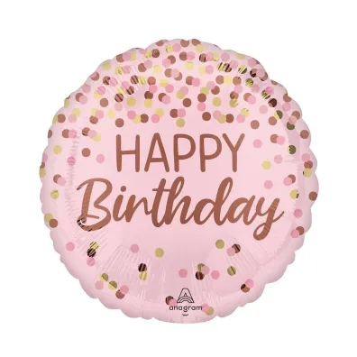 Anagram Balon foliowy Pretty pink Happy Birthday 46cm