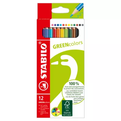 Stabilo Kredki Greencolors w etui 12 szt.