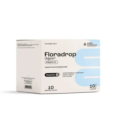 Aura Herbals Floradrop digest, prebiotyk - suplement diety 10 sasz.