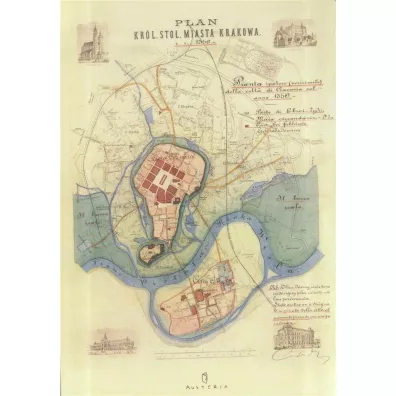 Austeria Notes. Plan miasta Krakowa