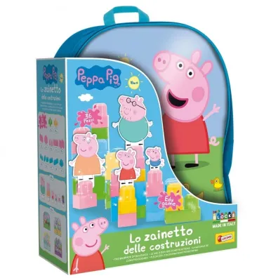 Lisciani �winka Peppa - plecak z klockami konstrukcyjnymi