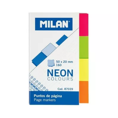 Milan Indeksy neon kolorowe 50x20mm
