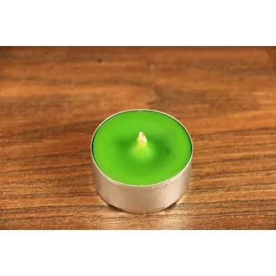 wieca tealight z wosku pszczelego - zielona