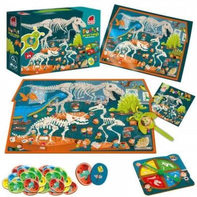 Puzzle edukacyjne 54 el. Detective. Dino Museum Roter Kafer