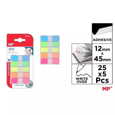 Mp Main Paper Zak�adki indeksuj�ce 12x45mm 125 szt.
