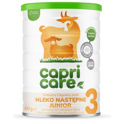 CapriCare 3 mleko następne junior oparte na mleku kozim powyżej 12. miesiąca życia 400 g