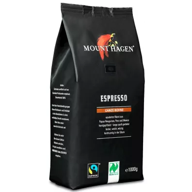 Mount Hagen Kawa ziarnista Arabica 100% espresso fair trade 1 kg Bio