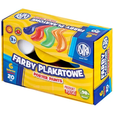 Astra Farby plakatowe 6 x 20 ml