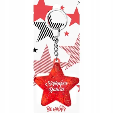 Be-Happy Gifts Brelok gwiazdka - Najlepsza Babcia