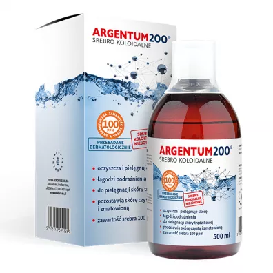 Argentum200 Tonik do twarzy 100PPM Srebro Koloidalne 500 ml