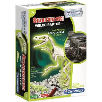 Skamienia�o�ci - Welociraptor fluorescencyjny Clementoni