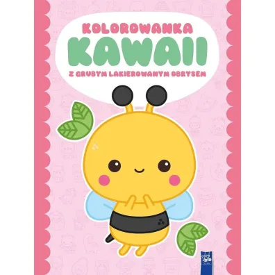 Kolorowanka Kawaii z grubym lakierowanym obrysem. Pszczo�a