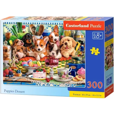 Puzzle 300 el. Puppies Dessert Castorland