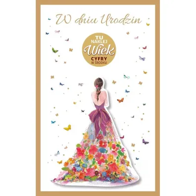 AbCard Kartka okoliczno�ciowa Urodziny (wymienne cyfry)
