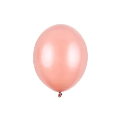 PartyDeco Balony Strong 30cm, Metallic Rose Gold: 1op./100szt.