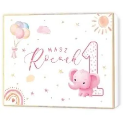 Pude�ko prezentowe Roczek, r�owe (22,5x17,5x4cm)